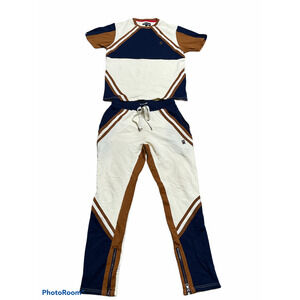 MAKOBI Men's Color Block Fashion Tracksuit